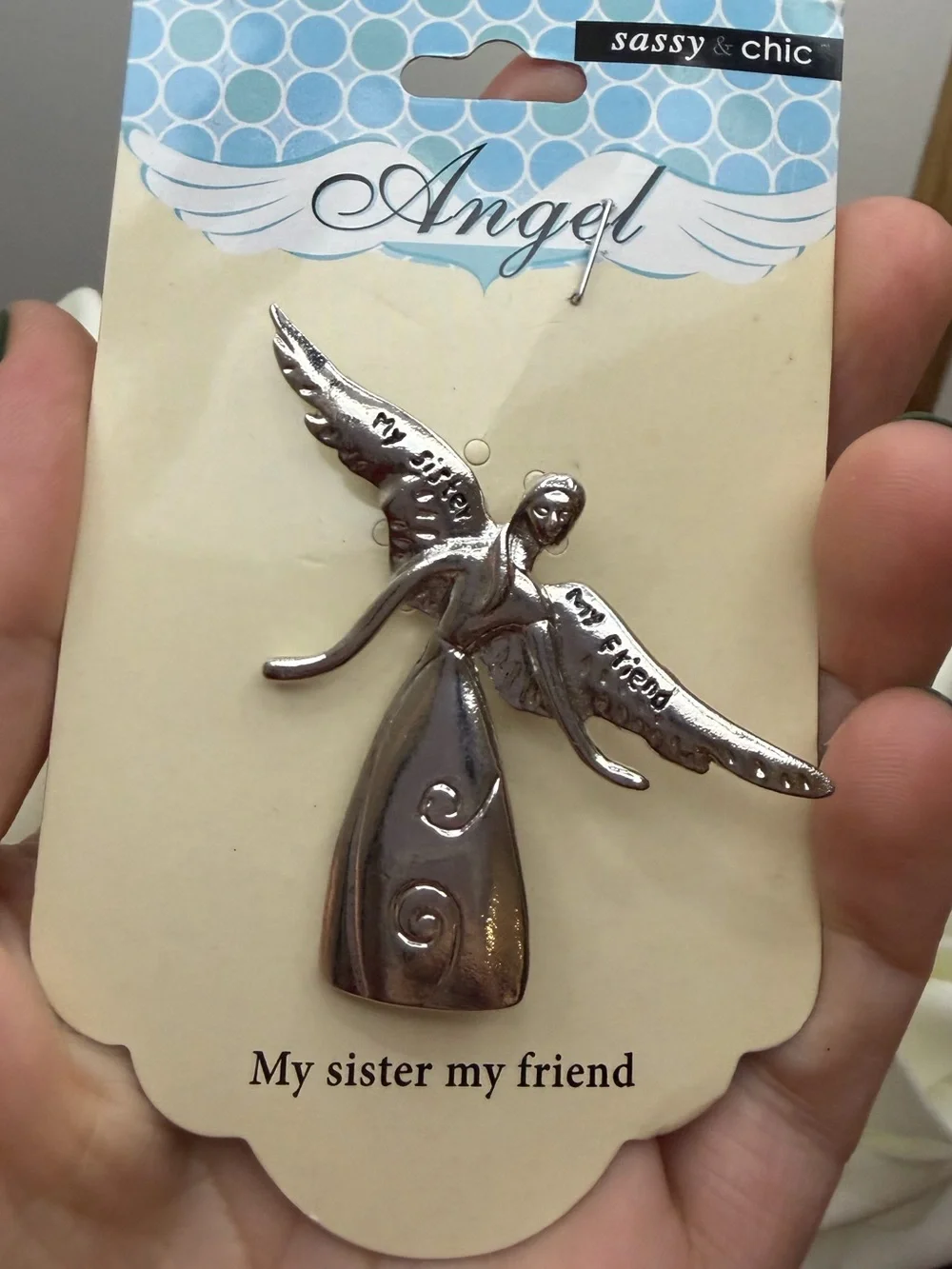 Angel Silver 'My Sister My Friend' Decorative Angel Ornament